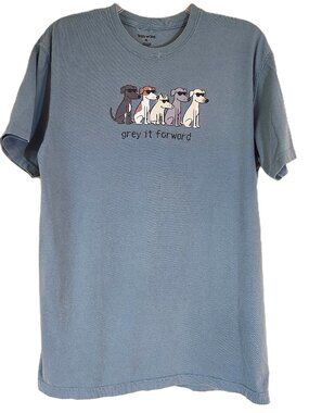 Bluegray Teddy the Dog SS Grey It Forward Tshirt Med New, No Tags 100% Cotton